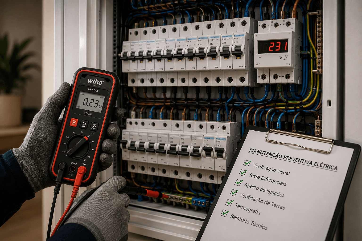 Manutenção preventiva elétrica na Figueira da Foz e Coimbra